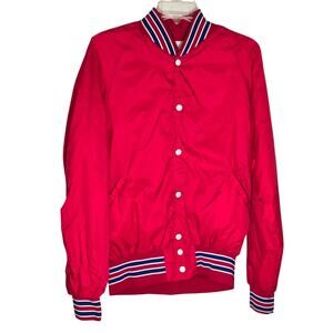 Vintage Bike Southern Athletic Red Satin Bomber 70s/80s Jacket Pristine XL
